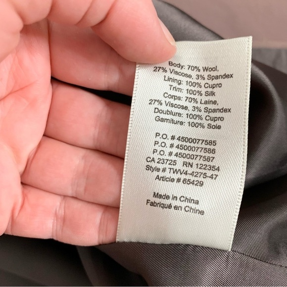 Aritzia Wilfred Belcastel Blazer Jacket Oversized Shoulder Pads Tailored Brown - Picture 14 of 15